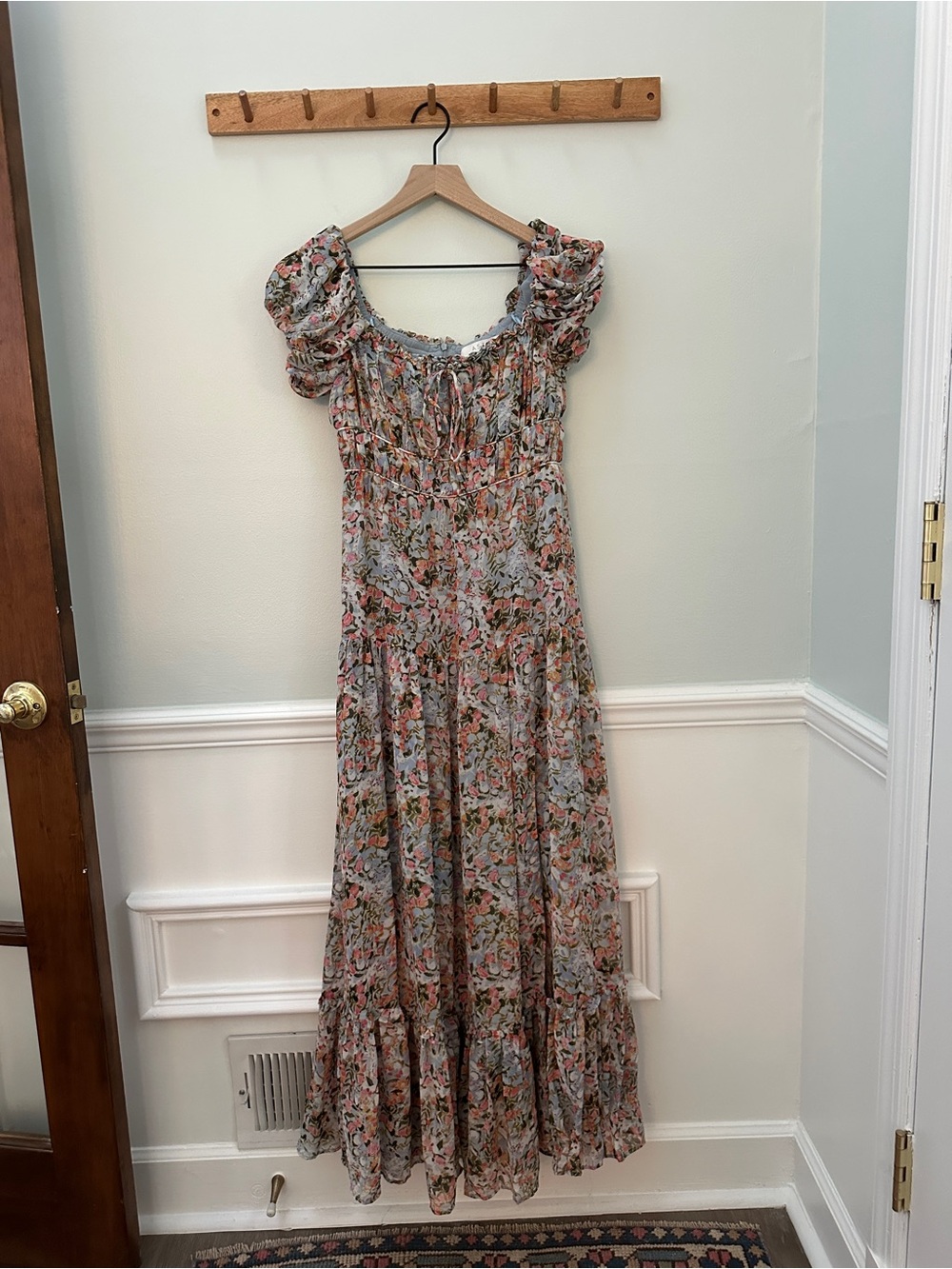 ASTR the label Roseline Maxi Dress - colorful floral with Side Slit